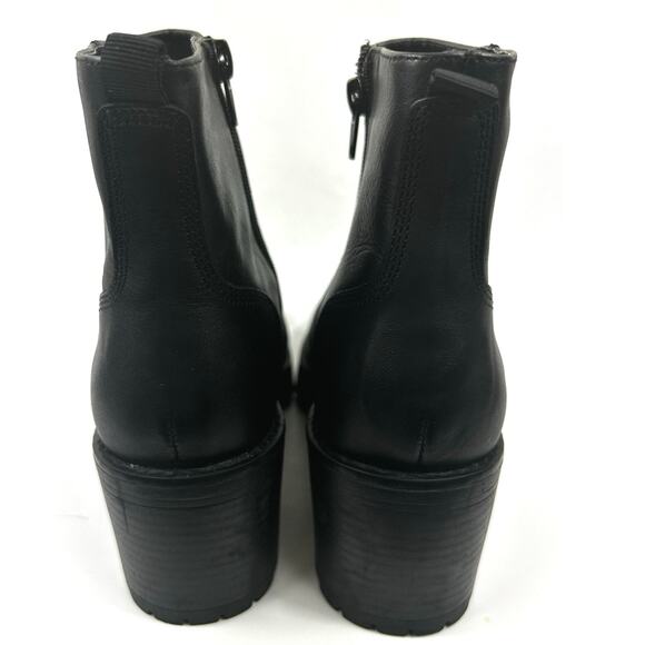 Andre Assous Womens Milla Leather Boots Black Size 8 Bootie Worn Once Block - Picture 6 of 10